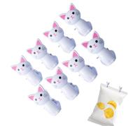 Food Bag Clips Set - Reusable Snack Sealing Clamp for Kitchen Storage Organization | Cat Shaped Clips for Chips Cereal Pantry Home Office Dorm Cafe Use space saving tidy solution
