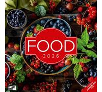 Food Broschürenkalender 2026 - 30x30 - Art12 | Stilvoller Küchen-Kalender im schlanken Hochformat (aufgeklappt 30x60 cm) | mit Eintrage-Kalendarium