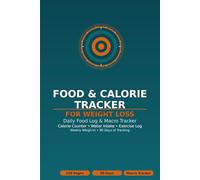 Food & Calorie Tracker for Weight Loss: Daily Food Log with Calorie Counter, Macro Tracker & Meal Planner | Water Intake, Exercise Log & Weekly Weigh-In | 90 Days | 120 Pages