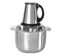 Food Chopper électrique, robot culinaire avec bol en acier inoxydable de 5L, lames en acier inoxydable pour viande, légumes, oignons et ail, broyeur de mélangeur à 3 vitesses