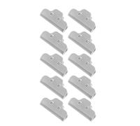 Food Closing Clips 10 - Pack | Airtight Closure Keeps Snacks Appetizing & Crispy | Reusable Chip Bag Clips for Kitchen/Pantry/Lunch | Large Damp Proof Design (Gray)