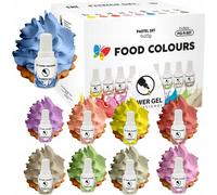 Food Colours | Colorant alimentaire en gel - 180 g - 9 couleurs - Intense, Polyvalent, Dosage précis