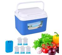 Food Cooler Camping Storage | Ice Box,Leakproof Portable Reusable Storage for Men Women Lunch Snack Fruit Drink Outdoor Travel Picnic Fishing Beach Delivery Work