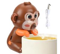 Food Cooling Fan, Rechargeable Drink Chiller Set, Cute Monkey Cup Fan with Portable Air Cooling Feature, 3.86x2.68x2.36 Inches Compact Beverage Coolings Tool Kit, Modern Style Gadget, Office Use