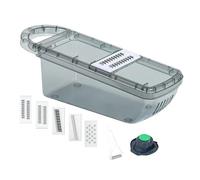 Food Dicer Hachoir manuel manuel avec récipient, trancheuse multifonctionnelle, mandoline pratique pour cuisiner et préparer les repas, climat à l'oignon, cuisines