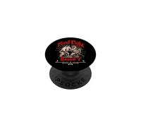 Food Fight Chicken & Pig Silly Pun PopSockets PopGrip Adhésif
