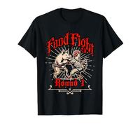 Food Fight Chicken & Pig Silly Pun T-Shirt Graphique avec Valeur
