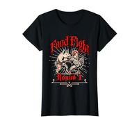 Food Fight Chicken & Pig Silly Pun T-Shirt Graphique avec Valeur