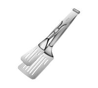 Food Flipper Clamp, Cooking Tongs Set, 11.81x2.83 inches Detachable with Easy Grip Handle System, Stainless Steel Kitchen Tool, Multi Use Grill Turner, Cooking Accessory for Egg and Pancake Use