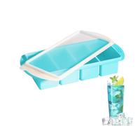 Food Freezer Molds, Silicone Tray Molds, 11.81x5.12x2.2 Inches Cavity Easy-Release Freezers Container on Soups Stews Purees, Cold Storage Tool for Kitchen, Camping, Picnics, Blue