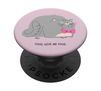 Food, Give Me Food (Graphique Chat Amusant) PopSockets PopGrip Adhésif