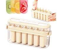 Food Grade Ice Cream Molds, 6-Cavity Easy Release Set, 9.21 Inches Ice Cream Molds with Sticks, Sturdy Treat Mold, Pop Mold with Soft Design, Freezer Accessory for Kitchen