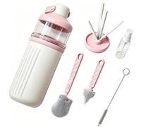 Food Grade Scrubber - Bottle Brush for Kitchen | ABS Handle with Nipple Cleaner, Compact Dirt Removal Tool, Wide Mouth Glass Accessory, Easy Sink Cleaning Aid, Travel Organizer