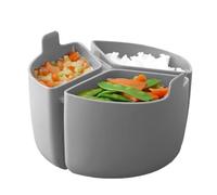 Food-Grade Silicone Slow Cooker Liner - 3-Compartment Reusable Rice Cooker Insert, Large Capacity Heat-Resistant Cooking Divider For Preparing Multiple Foods Simultaneously, Easy-Clean Silicone