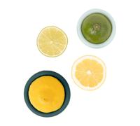 Food Huggers Lot de 2 gobelets r utilisables en silicone pour agrumes | Sans BPA et lavables au lave-vaisselle | Rangement pour fruits et l gumes