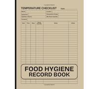 Food Hygiene Record Book: HACCP-Ready Kitchen Hygiene Log | Temperature Record, Cleaning Routines & Food Waste Sheet for Home use and Professional Kitchens | Large Print 8.5" x 11" Inches, 110 pages