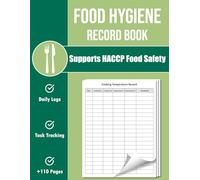 Food Hygiene Record Book: Track Daily Hygiene, Cleaning, and Temperature Logs