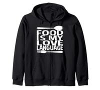 Food is My Love Langue Foodie Chef Blogueur Amateur de Nourriture Sweat à Capuche