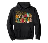 Food Is My Love Langue Groovy Déclaration rétro pour hommes, femmes, enfants Sweat à Capuche