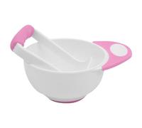 Food Mash Bowl - Manual Vegetable Puree Maker, Soft Fruit Grinding Tool, Ergonomic Long Handle Prep, Non-Slip Feeding Base, BPA Free Steaming Dish, Healthy Meal Organizer | For