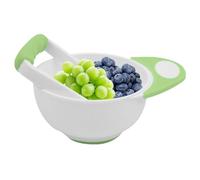 Food Mash Bowl - Manual Vegetable Puree Maker, Soft Fruit Grinding Tool, Ergonomic Long Handle Prep, Non-Slip Feeding Base, BPA Free Steaming Dish, Healthy Meal Organizer | For