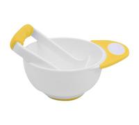 Food Mash Bowl - Manual Vegetable Puree Maker, Soft Fruit Grinding Tool, Ergonomic Long Handle Prep, Non-Slip Feeding Base, BPA Free Steaming Dish, Healthy Meal Organizer | For