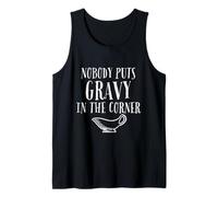 Food Nobody Puts Gravy In The Corner Lumpy Fonte Fun Débardeur