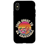 Food Ought to Be Enjoyable Gourmet Manger Plaisir - Coque pour iPhone X/XS