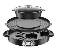 Food Party Hot Pot électrique 2 en 1 pour barbecue électrique 220 V 1500 W Pour l'intérieur coréen BBQ Thai Barbecue Fondue Raclette