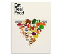 Food Pyramid Healthy Eating Guide Nutrition Educational Poster Chart for Kitchen Wall Decor Classroom School Home Art(Framed,12x18inch(30x45cm))