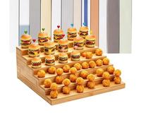 Food Skewer Board - 6-Tier Cheese Serving Stand, Tiered Party Appetizer Tree Display, 36cm x 31cm Total Height Dimensions + Multi Tier Loop Holes, Mirror Polished Alloy Qualiity Steel - for Catering B