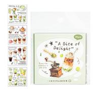 Food Stickers Cute Fun Scrapbooking Labels For Journaling Notebooks DIY Crafts And Organization, Decorative Sticker Set For Kids Classroom Adults School Students Planner Scrapbook Use