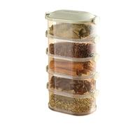Food Storage Containers, Stackable Kitchen Canisters, Space Saving Airtight Pantry Organization Boxes, Secure Seal Freshness Protection, Kitchen Storage Set for Cereal Seasoning Home Picnic Camping