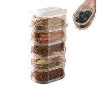 Food Storage Containers, Stackable Kitchen Canisters, Space Saving Airtight Pantry Organization Boxes, Secure Seal Freshness Protection, Kitchen Storage Set for Cereal Seasoning Home Picnic Camping