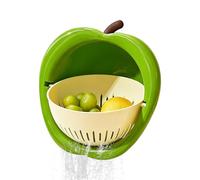 Food Strainer Bowl, Cute Drain Colander, 9.65 * 9.45 * 4.41in Thick Fast Strainer, Kitchen Fruit Basket for Berry Salad Pasta Spaghetti Lettuce Washing Draining Use Home Cooking System