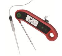 Food Temperature Reader for Meat with Folding Steel Probe, Cable Probe, LCD Screen and Preset Cooking Modes for Grilling and Oven Checks Meat Temp Reader Food Temp Gauge Cable Grill Cooking Lcd Tool