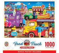 Food Truck - Puzzle de 1 000 pièces - Puzzle avec illustrations vives et pièces durables - Activité familiale amusante, défi cérébral et divertissement éducatif pour enfants, adolescents et adultes