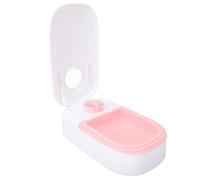 Food Wet Food Split Feeder Automatic Anim Dison Portable Plastic Plastique Dry & Wet Pet Food Bowl Distor pour Chiens Chats Alimentant Le Chat Goods Quotidiennes (Rosâtre)