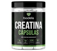 Foodelis Créatine Monohydrate en Gélules 270 Gélules | 100% Créatine Monohydrate | 3000 mg par Dose Journalière | 1 g par Gélule | 90 Jours