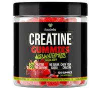 Foodelis Gummies de Creatine Pasteque Acidulee | Creatine Monohydrate | 1,5 g par gummy | 3 g par portion | 120 unites