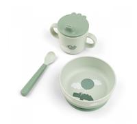 Done By Deer - Coffret premier repas Vejilla First Meal Happy Clouds 3 pièces Vert