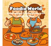 Foodie World: A Coloring Book of Famous Foods from Around the Globe