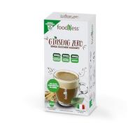 FoodNess - Capsule café au ginseng amer compatible avec système néspresso sans gluten, lactose et sucres ajoutés (6 boîtes Tot. 60 capsules)