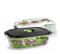 FoodSaver Boîte alimentaire de conservation et marinade | 2,3 Litres | Boîte alimentaire hermétique sans BPA | Anti-fuite | Va au lave-vaisselle, Transparent / Noir