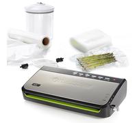 FoodSaver FFS005X Machine sous Vide avec Compartiment de Rangement pour Rouleau et Cutter, Fonction Pulse pour Aliments Fragiles, Inclus Accessoires et Sacs de Mise sous Vide Assortis