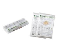 FoodSaver Kit de 2 rouleaux et 96 sacs sous vide pour aliments gaufrés | Lot de 2 rouleaux de 20 cm x 6,7 m + 96 sacs de 20 x 29 cm, gaufrés, sans BPA