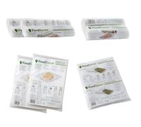 FoodSaver Kit de 6 rouleaux et 128 sacs sous vide gaufrés de différentes | Lot de 6 rouleaux + 128 sacs de différentes tailles, gaufrés, sans BPA