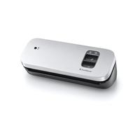 FoodSaver Machine Sous Vide Alimentaire Compacte | avec tuyau de scellage, 1 Petit Rouleau et 5 Sacs Sous Vide Petit Format | argent avec finition noir [VS1190X]