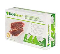 FoodSaver sacs et rouleaux sous vide |Sans BPA | 5 rouleaux de sacs sous vide (28 cm x 5,5 m, 20 cm x 6,7 m) | 36 sacs sous vide prédécoupés (950 ml)