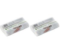 FoodSaver sacs de mise sous vide réutilisables, Sans BPA, 2 rouleaux de sacs de mise sous vide, (20cm x 6,7m) [FSR2002I]